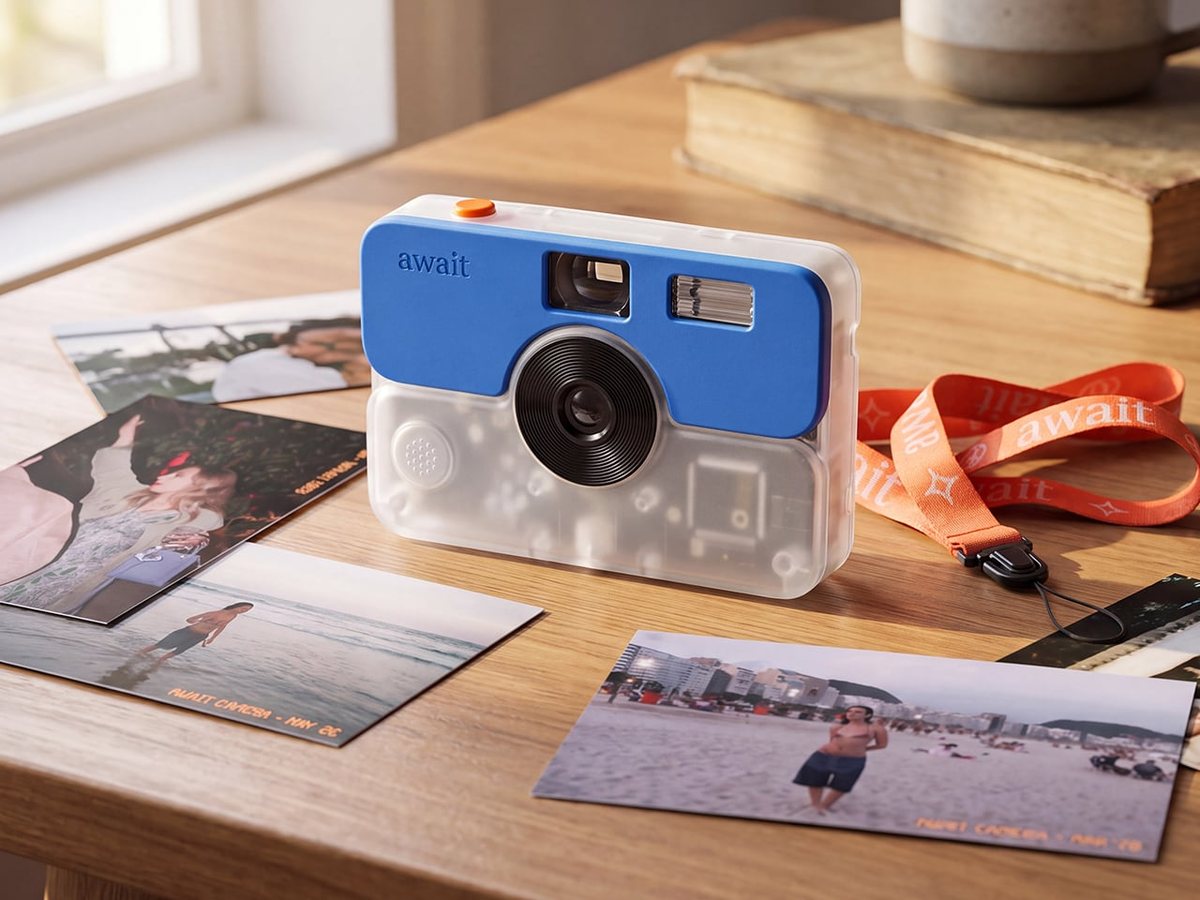 Await, l'appareil photo jetable réinventé qui limite à 24 clichés par pellicule