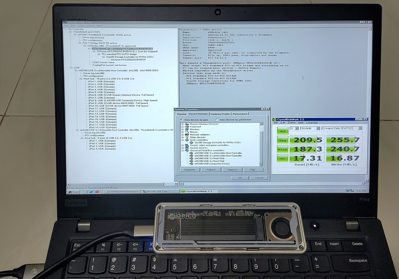Un développeur fait tourner l'USB4 et Thunderbolt sur Windows 98