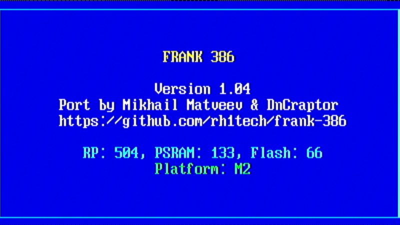 L'émulateur tiny386 débarque sur RP2350, un PC 32 bits dans la paume de la main