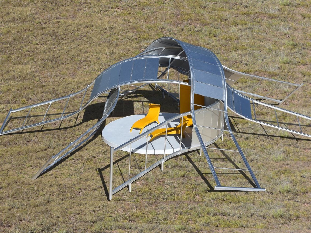 Un pavillon désertique conceptuel permettrait d’ajuster l’ombre à distance